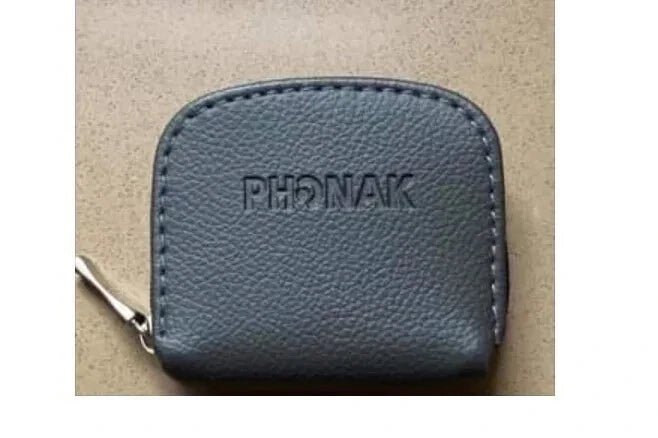 Phonak Leather Zip up Pouch - Accessories4hearingaids